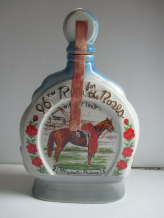 Vintage Jim Beam Bourbon 96th Kentucky Derby Porcelain Decanter 1969