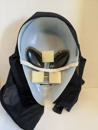 Halloween glow in the dark Alien mask with attached hood 2