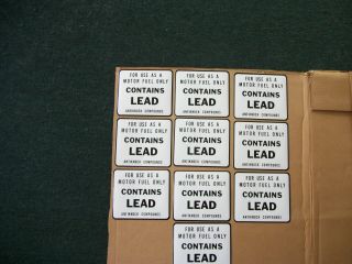 Vintage Gas Station Contains Lead Decals On Ebay 10 For $25.  Shp