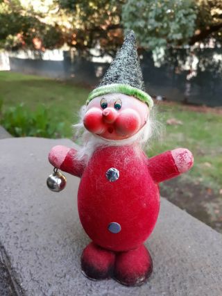 Antique Paper Mache Christmas Elf Gnome Candy Container West Germany