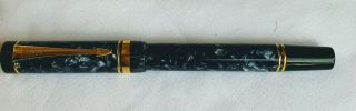 PARKER Duofold International Size Blue Marbled Rollerball Pen, 3