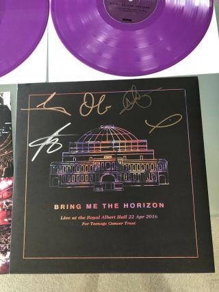 Bring Me The Horizon - Live At Royal Albert Hall Purple Vinyl 3 LP Signed BMTH 2