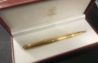 Louis Cartier Gold Plated Ballpoint Pen In Fantastic Shape.  Employee Owned