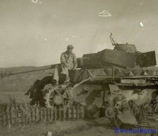 Best Us Soldier Posed On Ko’d German Pzkw.  Iv Panzer Tank; North Africa