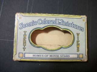 Scenic Colored Miniatures HOMES OF THE MOVIE STARS (1924) Complete Set of 20 2