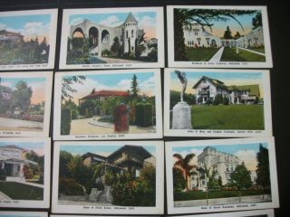 Scenic Colored Miniatures HOMES OF THE MOVIE STARS (1924) Complete Set of 20 4