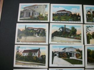 Scenic Colored Miniatures HOMES OF THE MOVIE STARS (1924) Complete Set of 20 6
