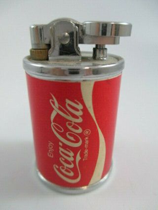 Coca - Cola Mini Drum Butane Cigarette Lighter Can Shaped With Good Spark