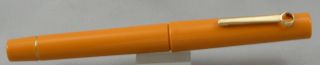 Omas Tokyo Persimmon Orange & Gold Fountain Pen - Fine Nib - c.  1995 - Italy 2