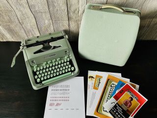 1966 Hermes 3000 Typewriter With Case And Manuals