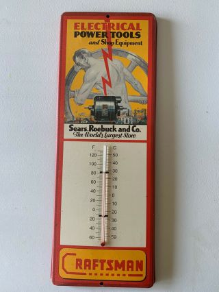 Advertising Thermometer - Craftsman Power Tools - Sears,  Roebuck & Co.  - Gas Station