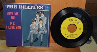 The Beatles,  Tollie T 9008,  Love Me Do,  P.  S.  I Love You.  Picture Sleeve
