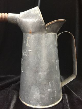 Vintage 1 Quart 450 Galvanized Metal Oil Can with Flexible Spout Gas Can 2