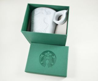 Starbucks 2016 Coffee Mug Cup Embossed Mermaid Siren Tail Anniversary 12oz
