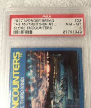 1977 Wonder Bread CLOSE ENCOUNTERS Card PSA 22 NM MT 8 Mother Ship 21751349 2