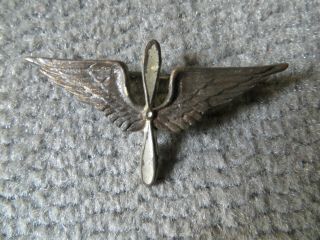 Ww2 Era Army Air Corps Bronze Winged Propellor Pinback