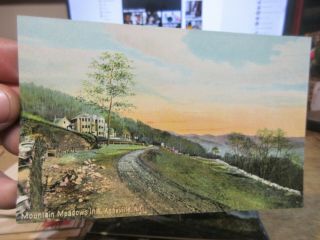 Vintage Old Postcard North Carolina Asheville Mountain Meadows Inn Resort Drive