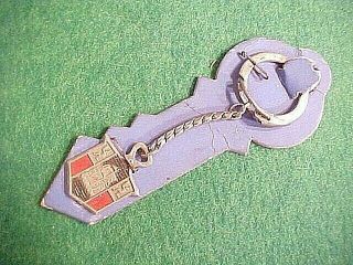 Neat Old Vintage 1947 - 55 Nos Dealer Promo Plymouth Automobile Key Chain On Card