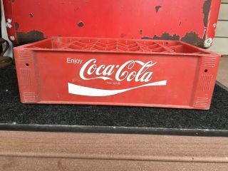 Vintage Coca Cola Red Crate.  Enjoy Coke - Cola Stackable Plastic Crate