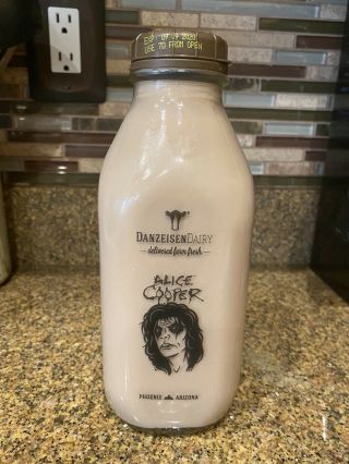 Alice Cooper Glass Milk Bottle Limited Edition Collectors