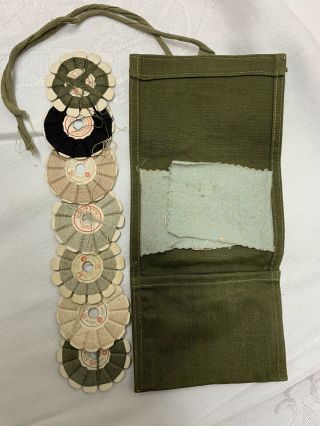 Ww2 U.  S.  Army G.  I.  Sewing Kit / Housewife - Full Of Thread
