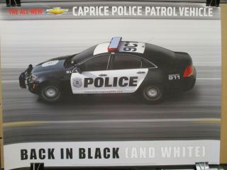 2011 Chevy Caprice 9ci Police Car Poster That Introduced Australian Model