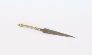 Antique Brass & Iron Letter Opener Paper Knife