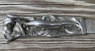 Art Nouveau Sicily 1944 Wwii Letter Opener Nude Lady Naked 9 ½” Wwii