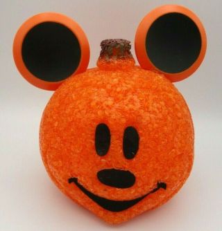 Halloween Walt Disney Light Up Mickey Mouse Jack O Lantern Pumpkin