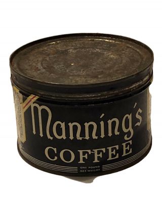 Vintage Manning ' s Coffee Tin 2