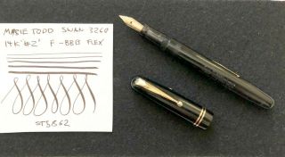 Vintage Mabie Todd Swan 3260 14k Flex 2 Nib Fountain Pen