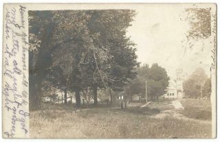 Addison Michigan Mi Country Church Rppc Real Photo Postcard 1907