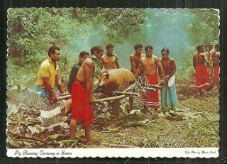 Pig Roasting Ceremony Fia Fia American Samoa Stamp