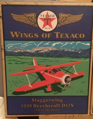 Nib Wings Of Texaco Staggerwing 1939 Beechcraft D17s 12 In Series