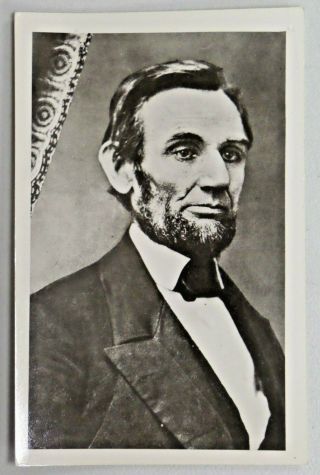 Vintage Abraham Lincoln Photo Postcard Black And White Print 2996