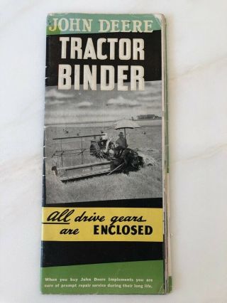 1940 John Deere Tractor Binder Advertising Brochure Farm Vintage