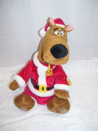 Christmas Animated Plush Scooby Doo Santa Toy Musical Sings Moves 11 " Gemmy