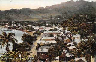 Kingstown,  St.  Vincent,  Bwi,  Town,  Street,  Harbor & Landscape Overview C 1902