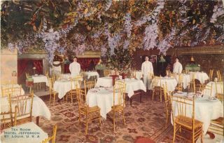 A View Of The Tea Room,  Hotel Jefferson,  St Louis,  Missouri Mo 1914