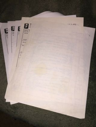 Show Notes For 3 Shows From 1972 Samples Provided