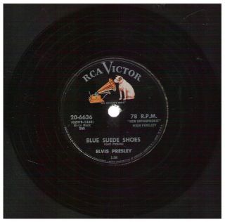 Rca 78rpm Record 20 - 6636 Elvis Presley Blue Suede Shoes / Tutti Frutti