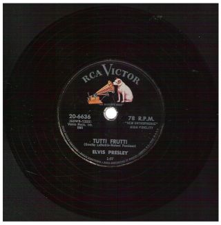 RCA 78rpm Record 20 - 6636 Elvis Presley Blue Suede Shoes / Tutti Frutti 2