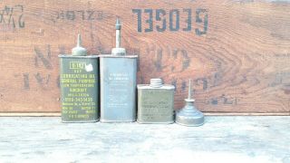 Us Army Military Era Oil Lube Can Oiler And Can Oil