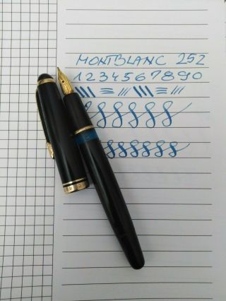 ✒️ Rare Montblanc 252 Fountain Pen 14k Gold Semi Flex Nib Vintage 1950s