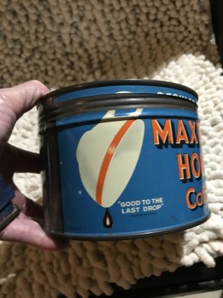 Vintage 50’s 60’s Maxwell House Coffee Tin 2