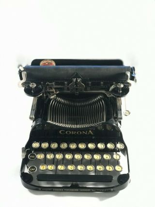 Antique/vintage 1917 Corona Model 3 Typewriter