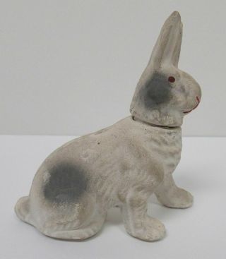Vintage Paper Mache Composition Easter Bunny Rabbit Candy Container yz3754 2