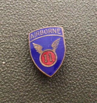 Authentic Wwii Us Army 11th Airborne Division Dui Di Unit Crest Insignia