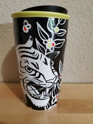 Starbucks Limited Edition Fall White Tiger 2018 Double Walled 12 Oz Tumbler