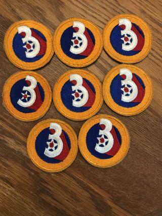 Wwii Us Army 3rd Air Force Patch,  Eight (8) Total